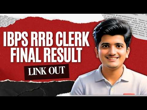 IBPS RRB CLERK FINAL RESULT LINK OUT