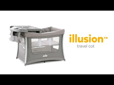 Joie illusion™ | Travel Cot for Newborns & Toddlers | For Sleep & Play