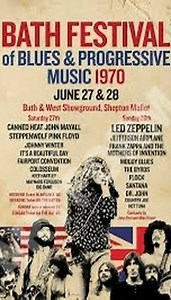 The Bath Festival of Blues and Progressive Music was a counterculture era music festival held at the Royal Bath and West Showground in Shepton Mallet, Somerset, England on 27–29 June 1970. Bands such as Pink Floyd and Led Zeppelin performed, and the festival was widely bootlegged. An ‘alternative festival’ was staged in an adjoining field where the Pink Fairies and Hawkwind played on the back of a flatbed truck.Awesome Fact! Michael Eavis was attendant at the festival and was inspired to hold la