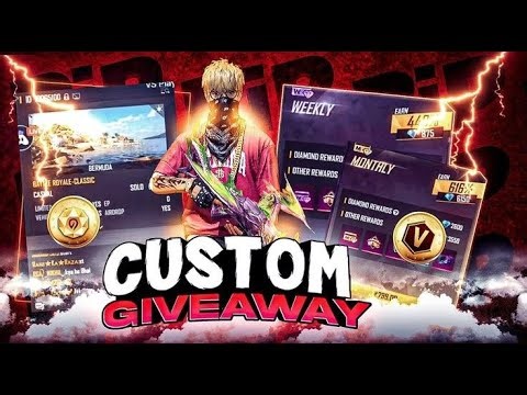 FREE FIRE GIVEAWAY LIVE CUSTOM / PRIME ERROR IS LIVE