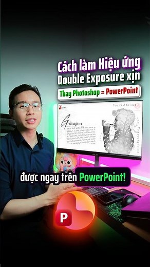 How to create a super cool Double Exposure effect for photo collages using PowerPoint animation 🤩
