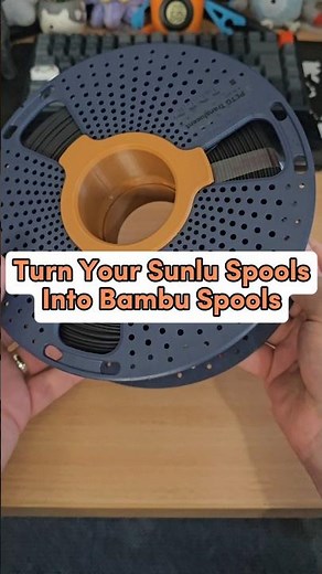 Turn your Sunlu spools into Bambu spools✅️ #3dprinting #bambulab #tipsandtricks