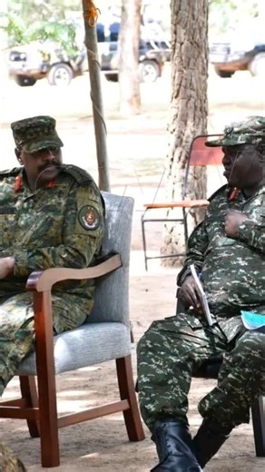 Chief of Defence Forces (CDF) Gen. @mkainerugaba and Deputy CDF Okiding sharing a light #shortvideo