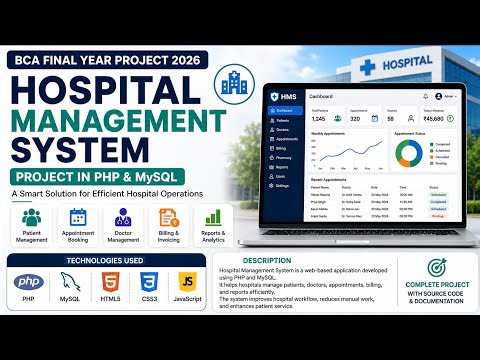 Hospital Management System Project in PHP & MySQL | BCA Final Year Project 2026