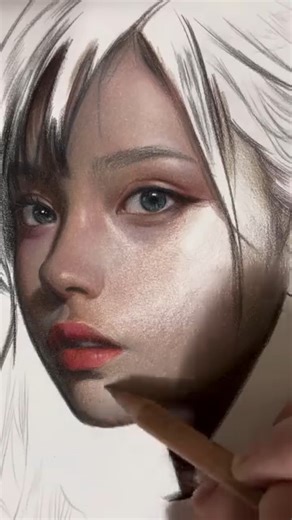 3.4K views · 273 reactions | Stunning portrait drawing and colouring with pencils by Chemi_grida Support the artist https://buff.ly/3O5LMg2 | Cubebrush | Facebook