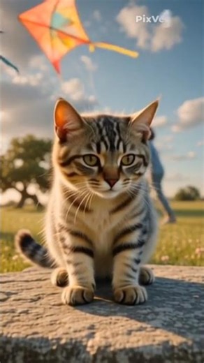 A CAT WANT TO FLY A KITE 😔 #ai #cat #aicartoon #catcodes #pencilcode #codebot #codealong #codewiz