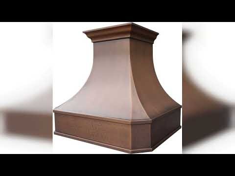 Overview: SINDA Copper Kitchen Range Hood with High Airflow Centrifugal Blower, Includes SUS 304...