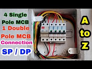 4 Single Pole MCB and 1 DP MCB full connection in MCB Box ।। MCB connection ।। mcb wiring connection