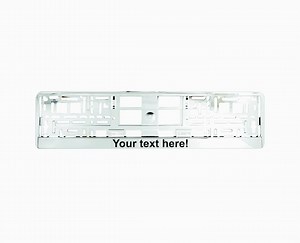 European License Number Plate Frame Holder for Any Car Universal Glossy Chrome With Your Text - Etsy Canada