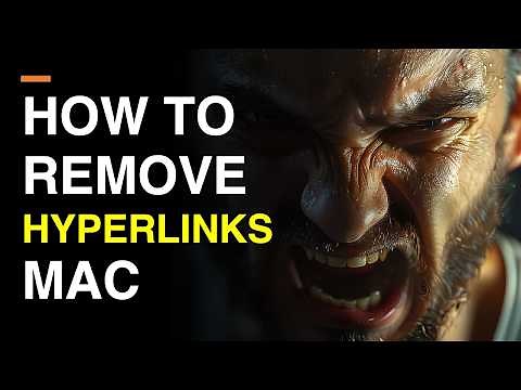 How to Remove Hyperlinks in Word [ MAC ] - All at Once