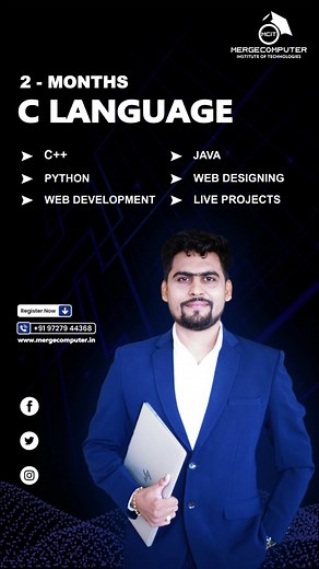 Gandhinagar 💚 on Instagram: "🤔 Are you also confused about what career to choose after Computer Engineering ?👨‍💻🌐 Then Merge Computer Institute Of Technologies is for you.✅ But why MCIT❓ It is MCIT's core mission to provide high quality education to each and every student and make their future successful and bright, and to do so we have our Special Training & Programs like : 👉 C language and C++ 👉 Web Development and Web Design 👉 CCC and Tally 👉 Java and Python 👉 Digital Marketing and 