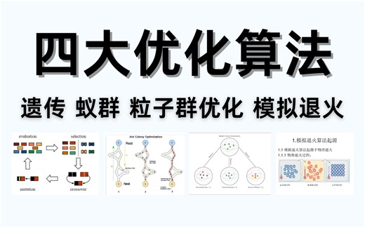吹爆！全B站最好的四大优化算法解析，大佬带你3小时快速学会遗传算法、蚁群算法、粒子群优化算法与模拟退火算法！