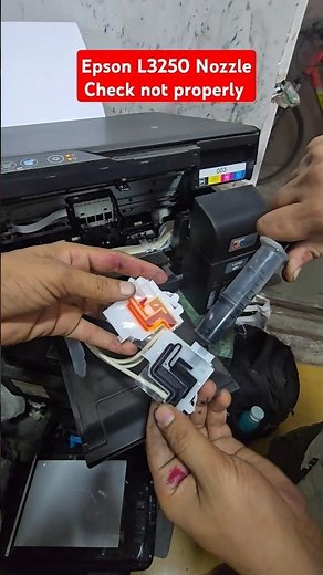 Epson L3250 Nozzle check Report properly Head Cleaning #Epsonsetting #Redlightblinking #Headclean