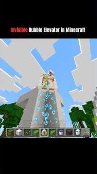 How To Make Invisible Bubble Elevator in Minecraft 🤯 #shorts