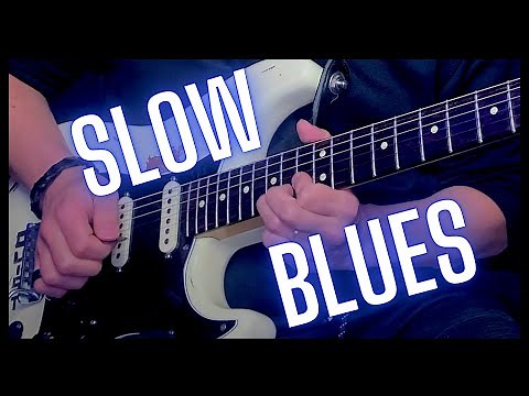 Super Slow Blues Guitar Backing Track - D Minor