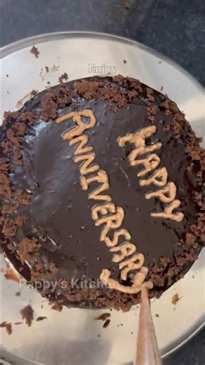 Eggless Chocolate Cake | Soft & Fluffy! #chocolatecake #EgglessCake #foodshorts #pappyskitchen