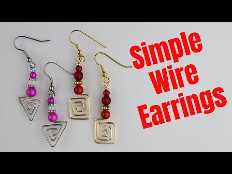 Simple Wire Triangle & Square Earrings Tutorial // Day 9 of 10-Day Wire Earring Making Challenge