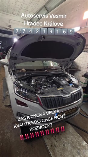 🎥 Škoda Kodiaq u nás v Autoservisu Vesmír Výměna kompletních rozvodů včetně vodního čerpadla, nového řemínku olejového čerpadla a nového gufera na rozvodech. Všechno poctivě, přesně podle postupu a s videodokumentací práce!!! Dává smysl dodržovat servisní intervaly ❗ Rozvody nejsou věc, kterou se vyplatí odkládat — když se zanedbají, může dojít k vážnému poškození motoru, a to už je úplně jiná liga cenově!!! 👉 Kdo chce kvalitní práci, záruku na všechno a servis, který si za svou práci stojí, �