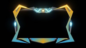 Download Stream Overlay twitch overlay Game Modern Blue Overlay transparent background for free