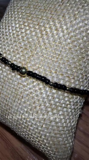 14k gold filled beaded bracelet- midnight barn owl 🖤 #goldfilledjewelry #flashsale