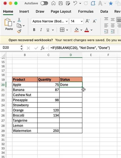 How to use IF & ISBLANK Functions in Excel #excel #exceltips #exceltutorial