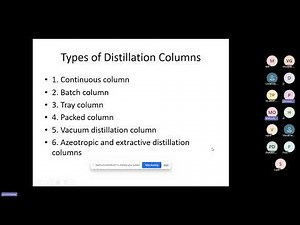 🔹 Distillation Column Webinar #chemicalengineering #distillation #engineering #education