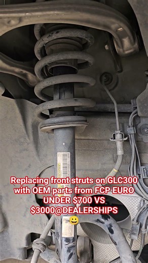 Front struts replacement on 2016 GLC300 for under $700 vs $3000@dealerships. Full video coming soon!