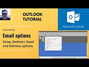 Email options in Microsoft Outlook. Email options