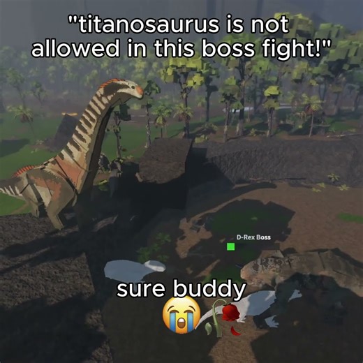 Titanosaurus CAN be used in the drex boss fight | #jurassicworld #jurassicblocky #roblox #memes