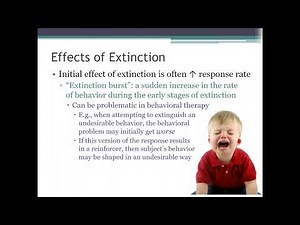 PSYC 370 Video Lecture - Effects of Extinction in Operant Conditioning