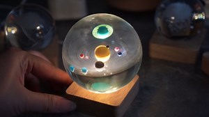 Watch 3D Crystal Ball Solar System Model with LED,Glass Sphere Figurine on Amazon Live