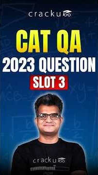 Only 1% Can Solve This CAT 2023 Quant Question!