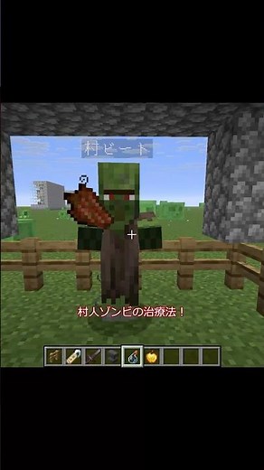 村人ゾンビの治療法 #マイクラ #マインクラフト #minecraft #ゆっくり実況 #まいくら #ゲーム #豆知識
