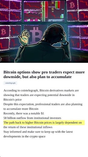 Bitcoin options show pro traders expect more downside, but a #Shorts