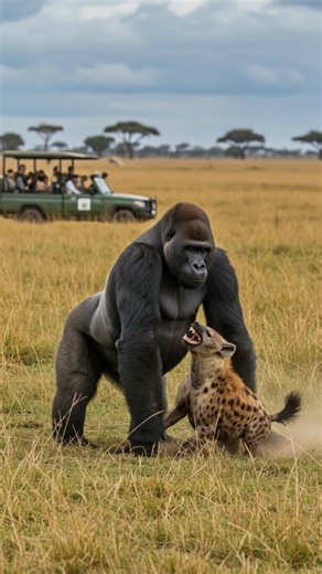 고릴라 VS 하이에나.. 그 결과는? #고릴라 #격투 Gorillas vs hyenas... What's the result? #Gorillas #Mathletics