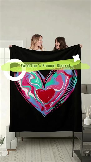 Valentine's Day Flannel Blanket, High-Definition Print, Soft and Warm, Perfect Gift for Couples, Office Nap, Sofa, Bed, Camping Travel