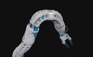 Exquisitely engineered "soft" robotic arm is powered by air