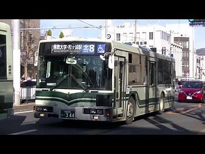 京都市バス 日産ディーゼルKL-UA272KAM型 北大路バスターミナル付近にて