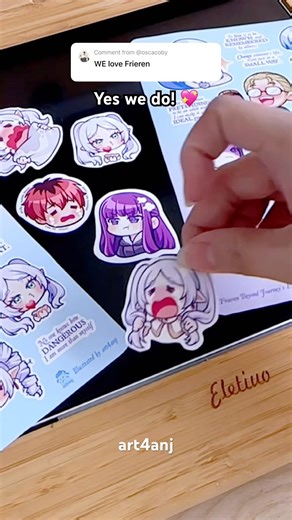 I LOVE EMOTES and FRIEREN!! 💖✍️ #frieren #stickers #emotes