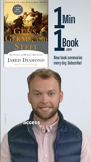 Guns, Germs, and Steel by Jared Diamond - 1 Minute Summary #1Min1Book #BookSummary #GunsGermsSteel