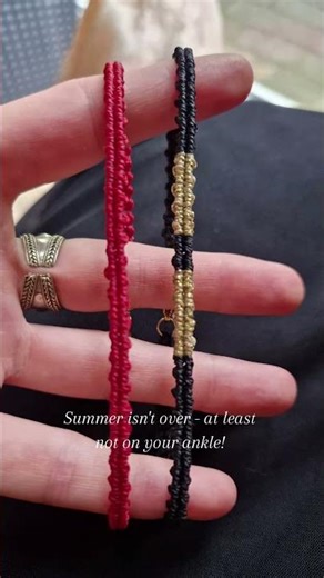 Handmade macrame anklet. #macrame #bohojewelry #macrameart #macrameanklet #summervibes