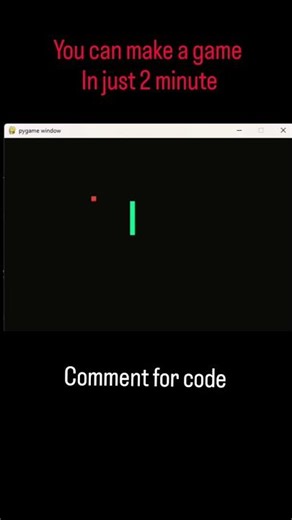 You Can Make a Game in Just 2 Minutes! 🔥 Python Code #gaming #coding #shorts #viral