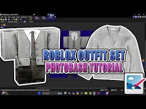 SPEED PHOTOBASHING GREY SUIT - ROBLOX DESIGNING (paint.net)