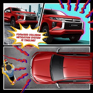 Avoid accidents with enhanced senses and reflexes thanks to the Forward Collision Mitigation System (FCM) of the New Strada. Learn more here: https://newstrada.mmpc.ph | Mitsubishi Motors Philippines