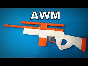 Origami Gun | How to Make a Paper Gun Awm Sniper PUBG Mobile DIY | Easy Origami ART Paper Crafts