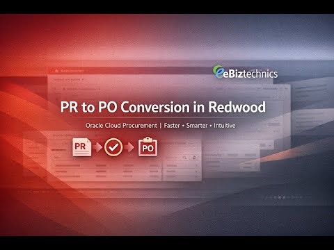 PR to PO Conversion in Redwood | Oracle Cloud Procurement Step-by-Step