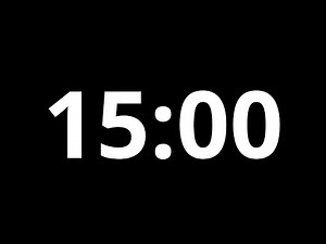 15 Minutes Timer With Black Background | No Music