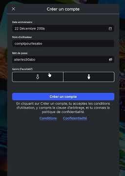 compte roblox gratuit