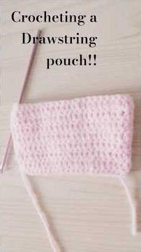 crocheting a draw string pouch 🍡!!! #crochet {my progress in live} ||