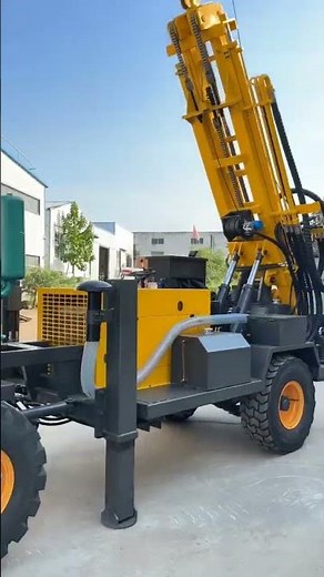 300m Deep Borehole Drilling Rig – Wheel-Mounted Water Well Drilling Demo & Close-Up Look